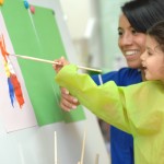 Child painting