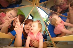 Exploring in the baby room